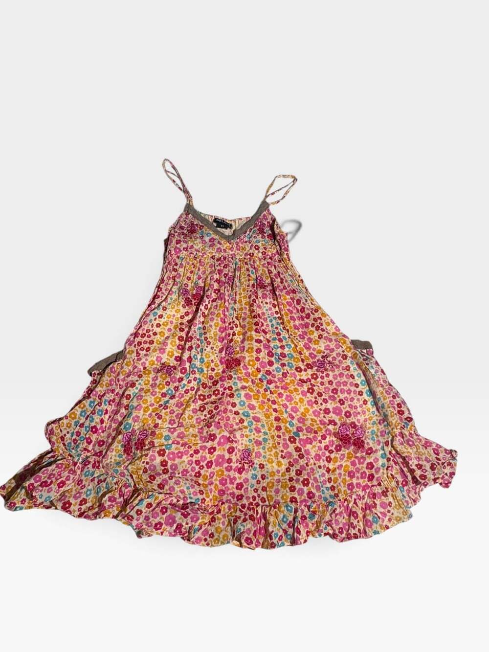 Vintage Wet Seal Dress XS Floral Gauze Sundress Y2K Boho Fairycore Cami Midi⁠